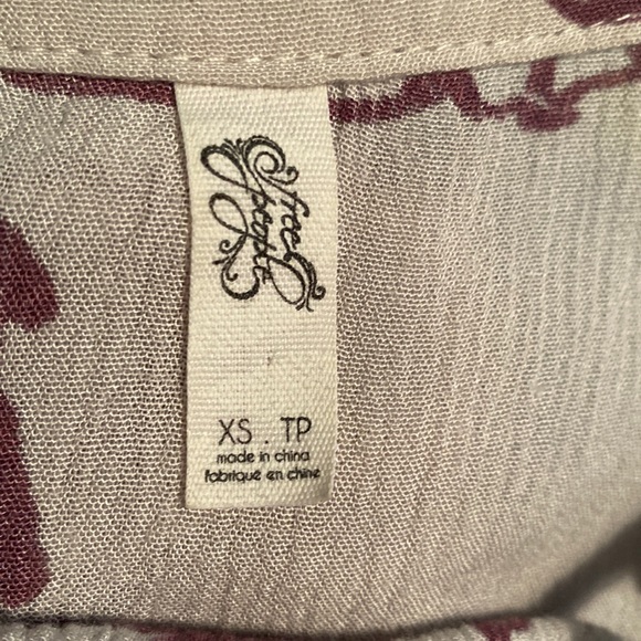 Free People Lavender Lilac Purple Floral Cutout Draped Mini Dress Tunic  XS - Picture 10 of 13